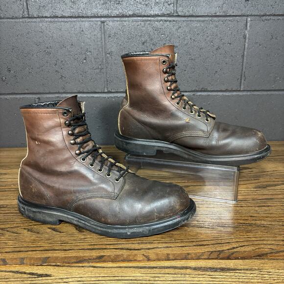 Red Wing Supersole Work Boots Brown Leather Men’s 12 D Made in USA EH Rated - Picture 1 of 8